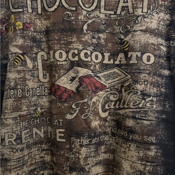 Y2K Vintage Cactus Size Large Chocolate Graphic All Over Print Tee - Picture 7 of 12